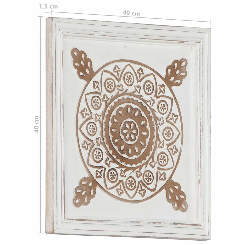 Decorazione artistica 2 pz Marrone e bianco 40 x 40 x 1,5 cm CFW7931483