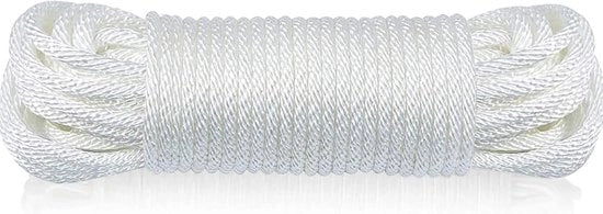 Cavo per albero bandiera in poliestere 1/4" - Halyard per bandiera a corda per albero bandiera (15 metri)