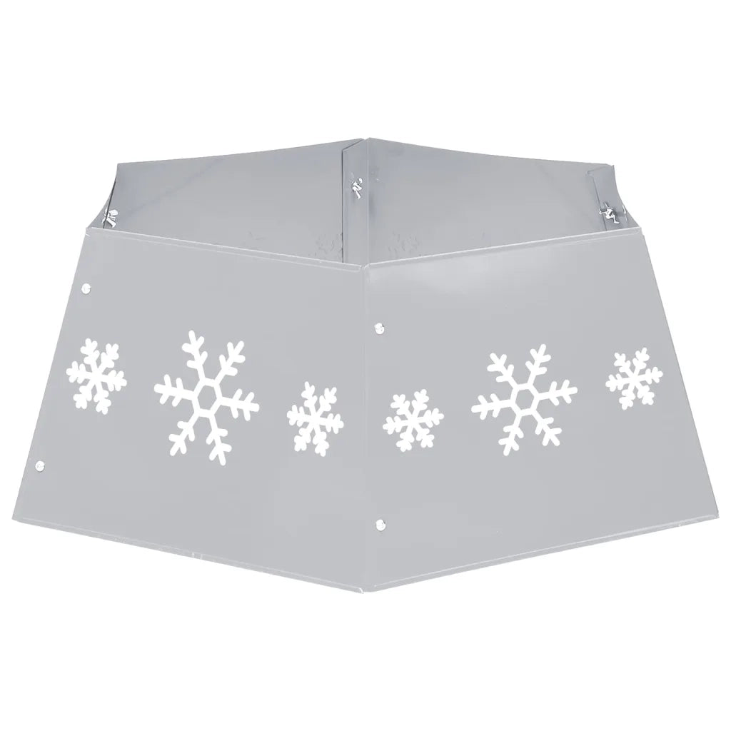 Gonna per Albero di Natale Argento e Bianco ?68x25 cm CFW3393785