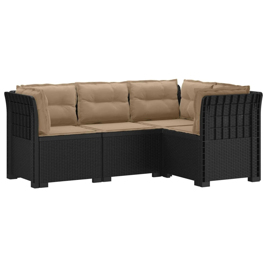 Divano da Giardino 4 Posti con Cuscini Aspetto Rattan PP 3443980