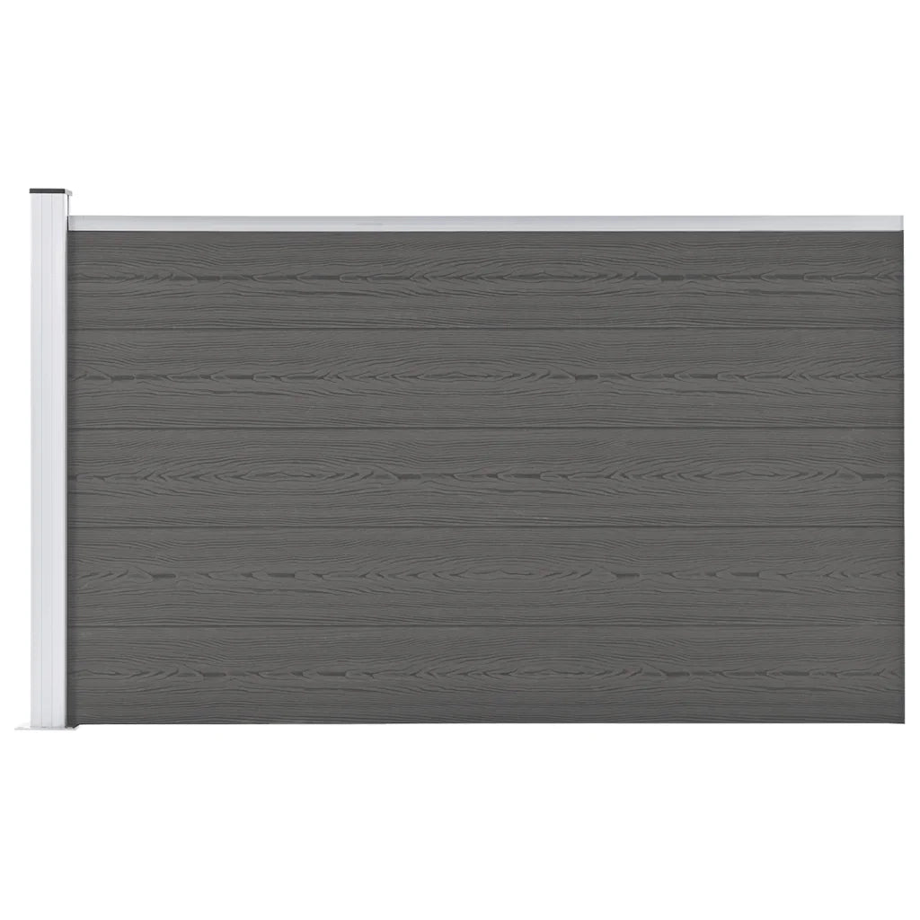 Pannello di recinzione | Recinzione da Giardino in WPC 175x105 cm Grigio
