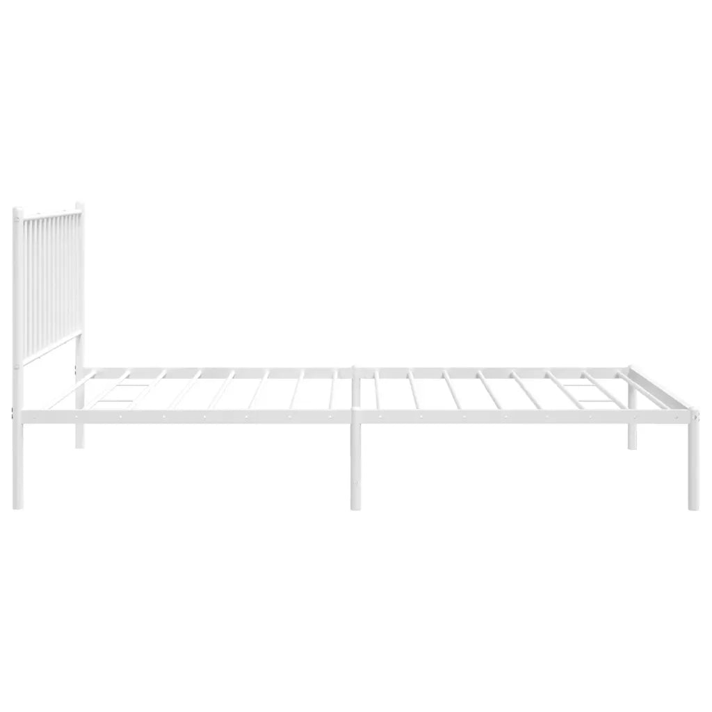 Giroletto con Testiera Metallo Bianco 107x203 cm 350927