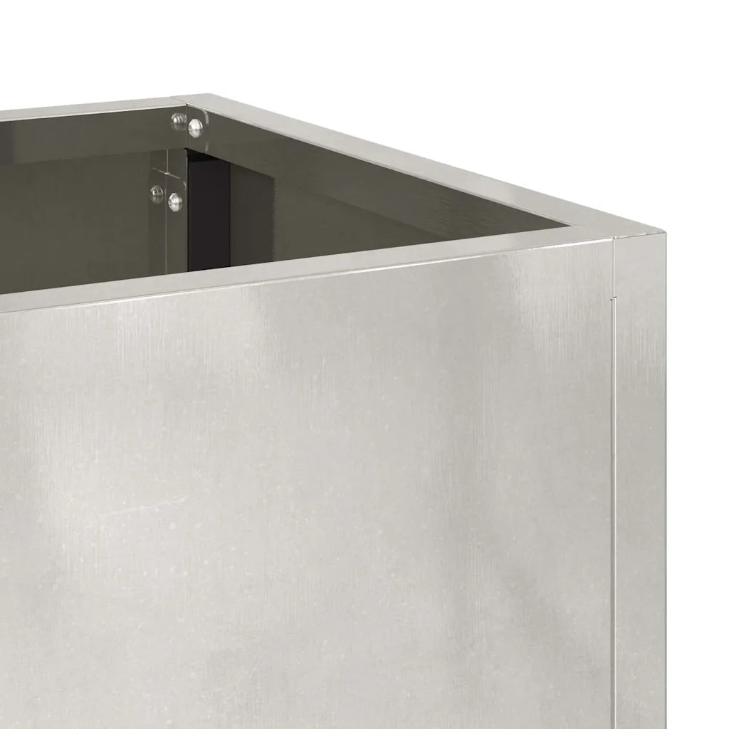 Fioriere | Cassetta per fiori | Vaso da Giardino Rialzato Argento 100 x 26 x 82 cm