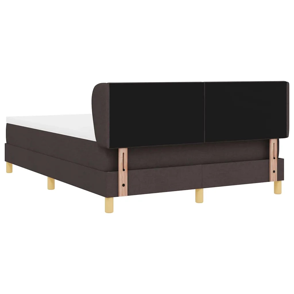 Letto a molle con materasso Marrone Scuro 140 x 190 cm Tessuto 3340272
