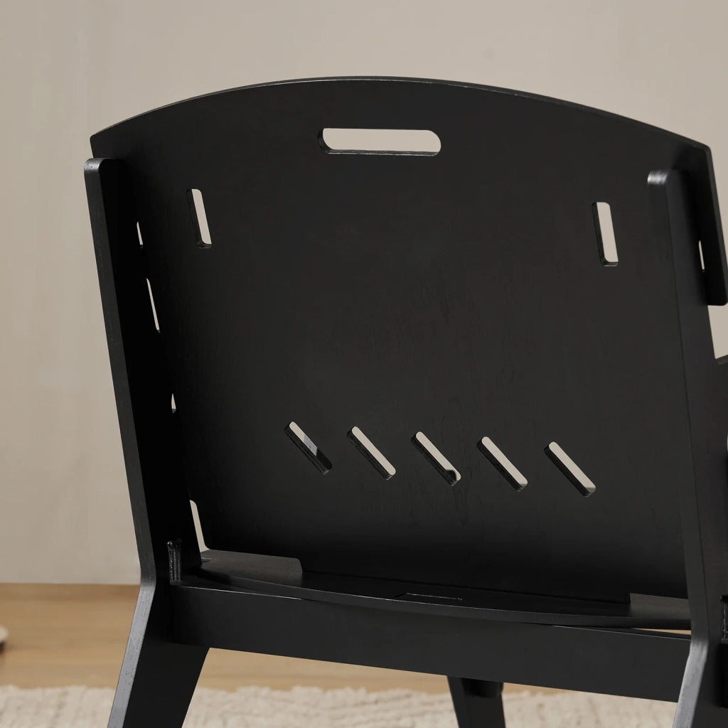 Sedia Da Cucina Con Schienale Sedia Da Bar Sgabello Nero 72x55x70.5cm HFST02-SCH