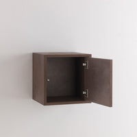 Pensile da Soggiorno 1 Anta 34x27x34 cm Specchio TFT Marte Pietra Marrone