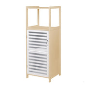 MAURY'S MOBILE CON SPORTELLO MULTIUSO BIANCO E COLORE BAMBOO 36 X 33 X H98 CM