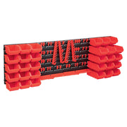 Kit contenitore portaoggetti e pannello da parete da 80 pezzi rosso e nero 02_0003852es