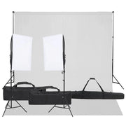 Kit per studio fotografico con illuminazione e fondale nero 02_0042412