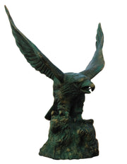 Biscottini Aquila in fusione di ghisa L180xPR125xH200 cm finitura verde anticata Imponente