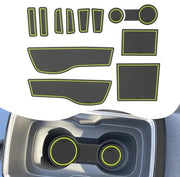 Materassini in gomma per Opel Mokka B Mokka E 2021-2023 2024 compatibili con console centrale e cassetto portaoggetti interno (verde)