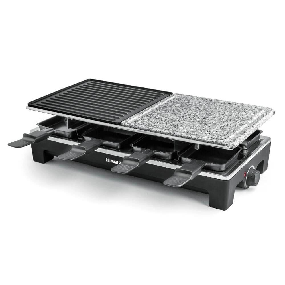 Rommelsbacher RCS 1350 griglia per raclette 8 persona(e) 1350 W Nero, Acciaio inossidabile