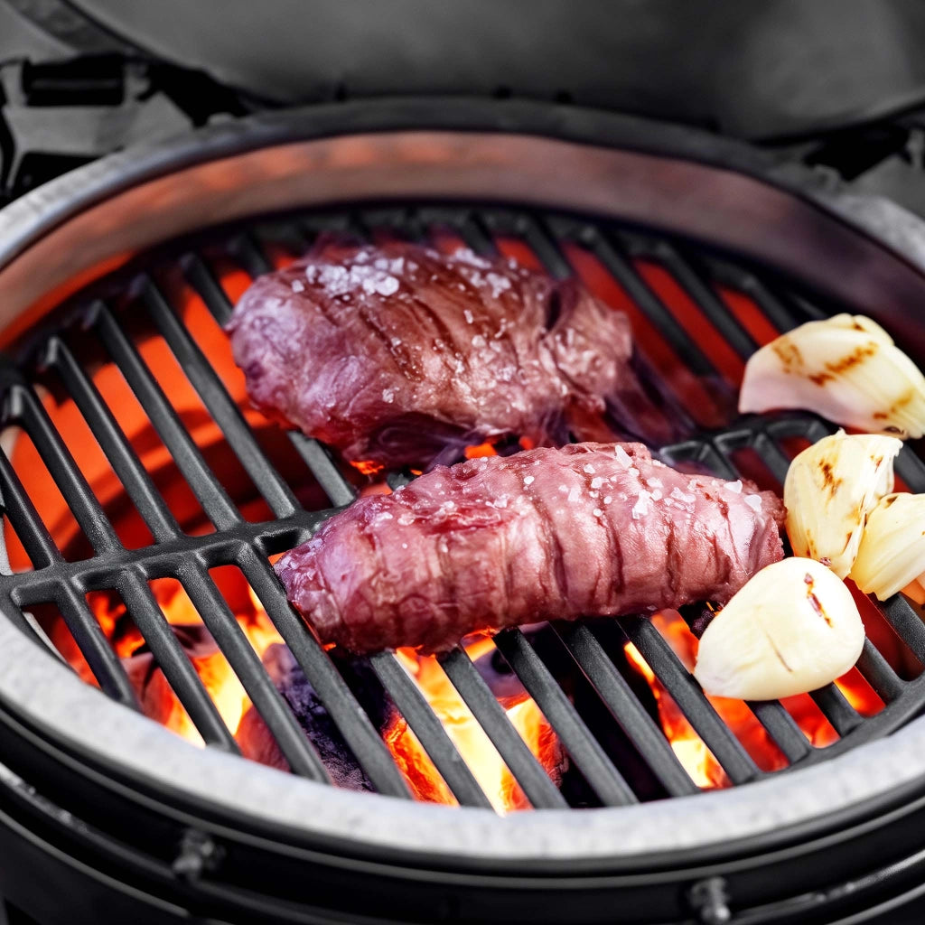 Griglia rotonda in ghisa 54,5 cm per barbecue tondo a carbone e a gas, kettle BBQ