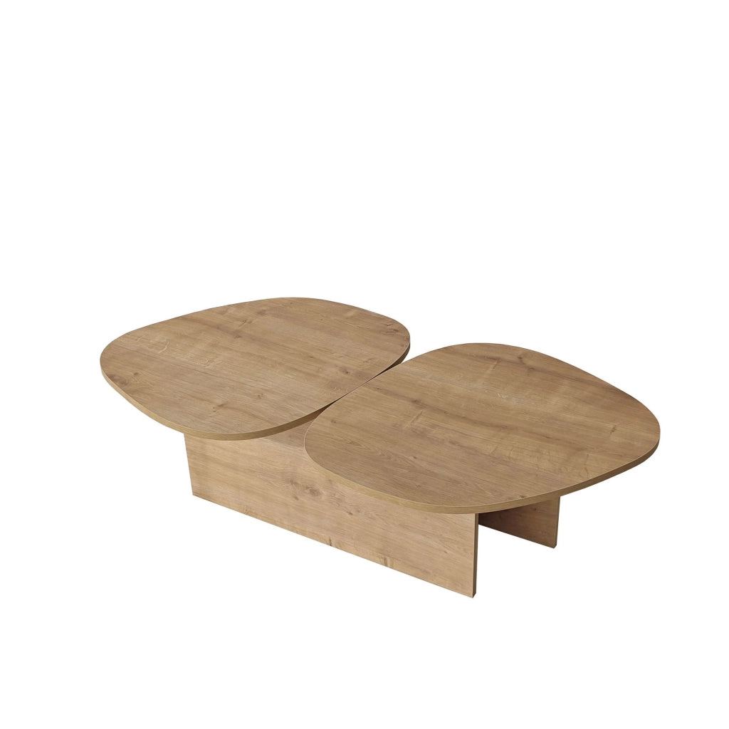 Tavolino in legno "Stones" 125 x 60 x 38 cm - Rovere zaffiro