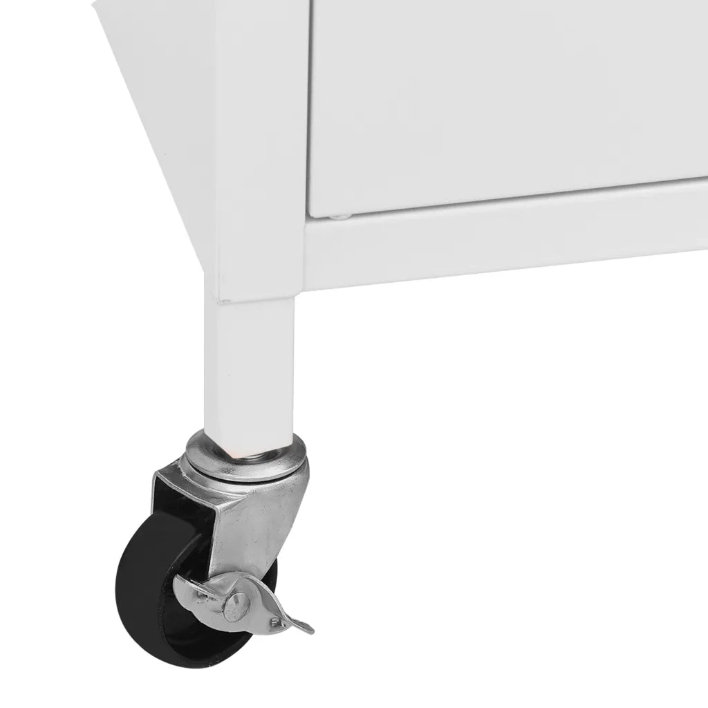 Mobile contenitore con ripiano regolabile 60 x 35 x 56 cm acciaio bianco 02_0046902