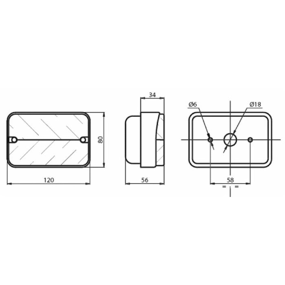 FANALE DIREZIONE DX/SX TRATTORI CARRELLO APPENDICE RIMORCHIO 2pz AMA