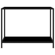 Tavolo Consolle Nero 100x35x75 cm in Vetro Temperato 322836