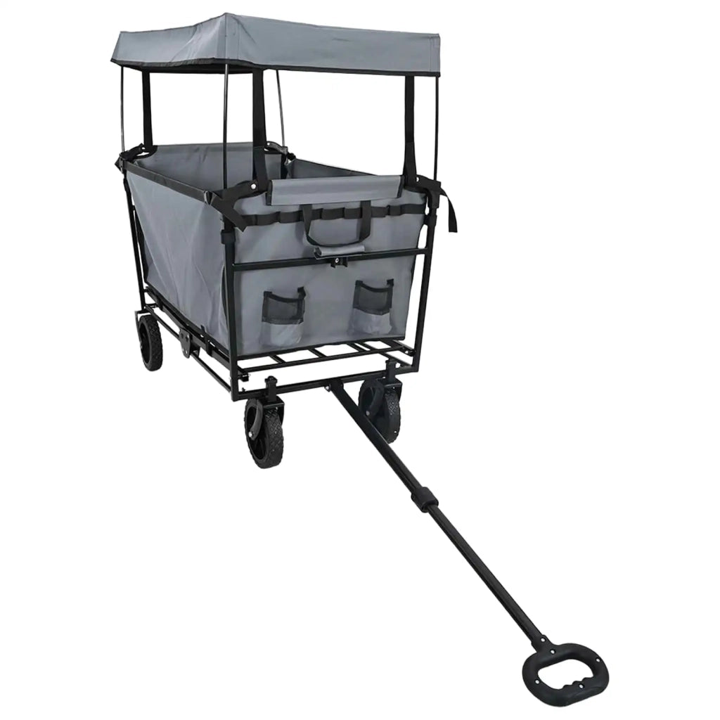 Carrello a Mano Pieghevole Grigio 105 x 56.5 x 116 cm 42020664