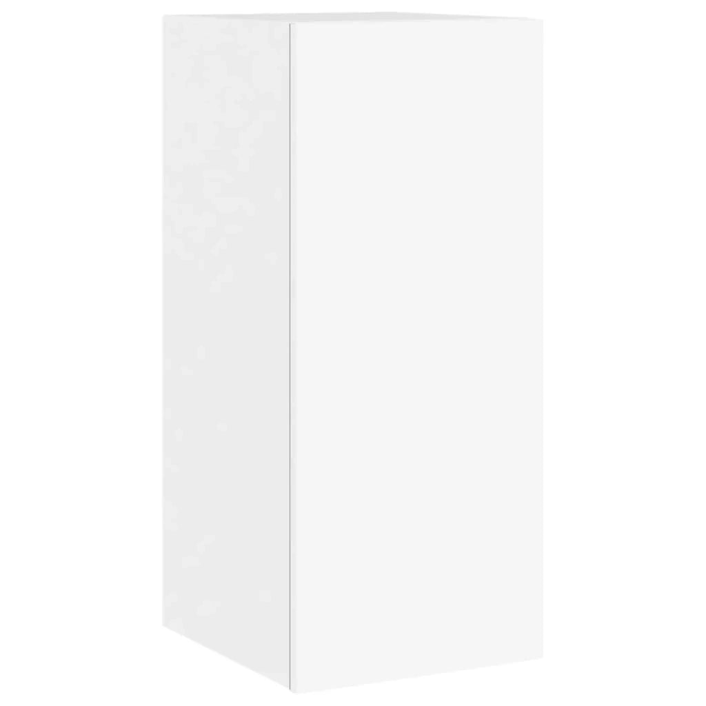 Mobile TV multimediale scaffale TV mobile TV credenza TV sala da pranzo soggiorno camera da letto montaggio a parete con luci LED 30,5 x 35 x 70 cm bianco 02_0027874