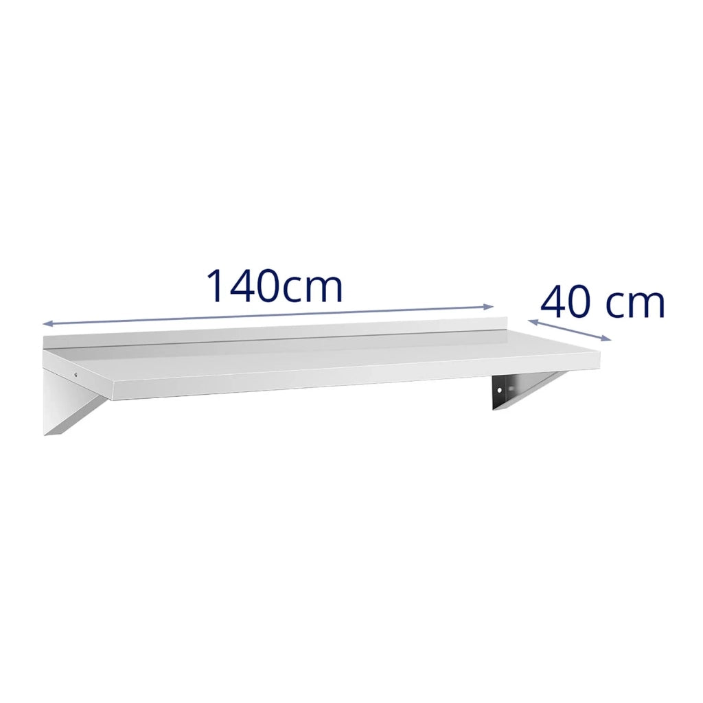 Mensola da parete in acciaio inox 120 x 40 cm fino a 80 kg mensola da parete industriale mensola da parete 14_0005153
