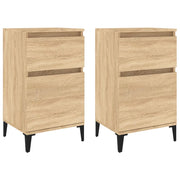 Set di 2 Comodini | Armadio da Notte | Mobiletto da notte Rovere Sonoma 40x35x70 cm