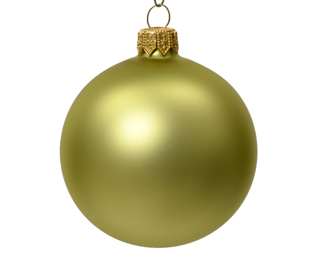 Pallina di Natale Palline di vetro opaco colore pistacchio ø 10cm