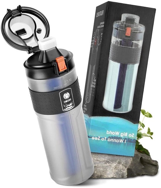 Ottimo Filtratore d'Acqua per Bicchieri 0,01μm Ultrafiltrazione Reutilizzabile Senza BPA per Escursioni, Campeggio, Viaggi e Utilizzo Giornaliero