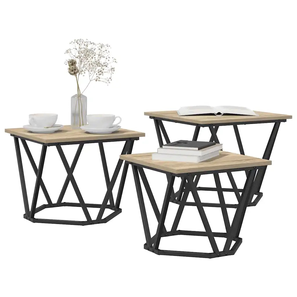 Tavolino da salotto 3 pcs Rovere Sonoma 868280