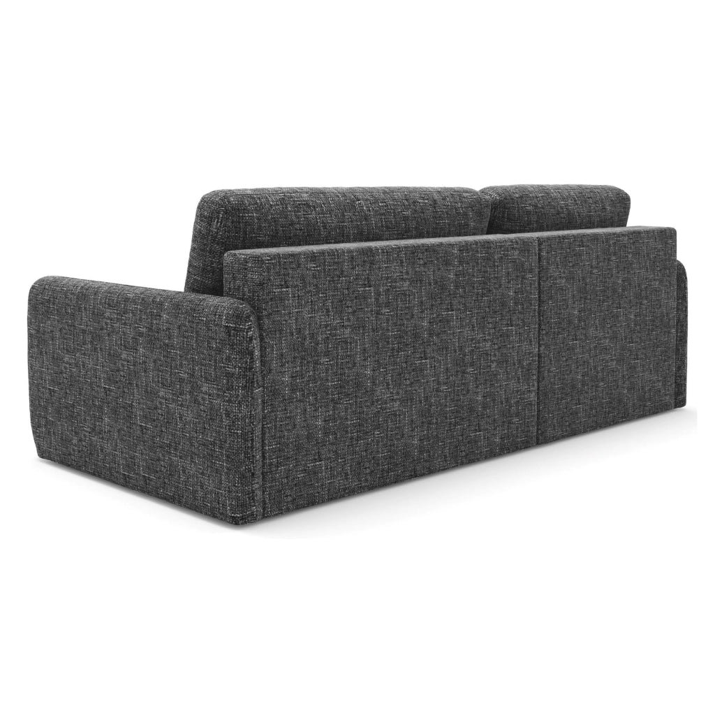 Pagno, Divano Letto con Penisola Contenitore, 207x148 cm Grigio Scuro