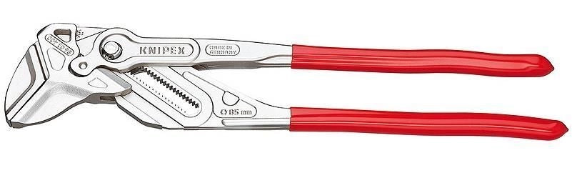KNIPEX 86 03 400 Pinza chiave XL Pinza e chiave multifunzione 400 mm con impugnatura ergonomica e regolazione rapida colore Cromato