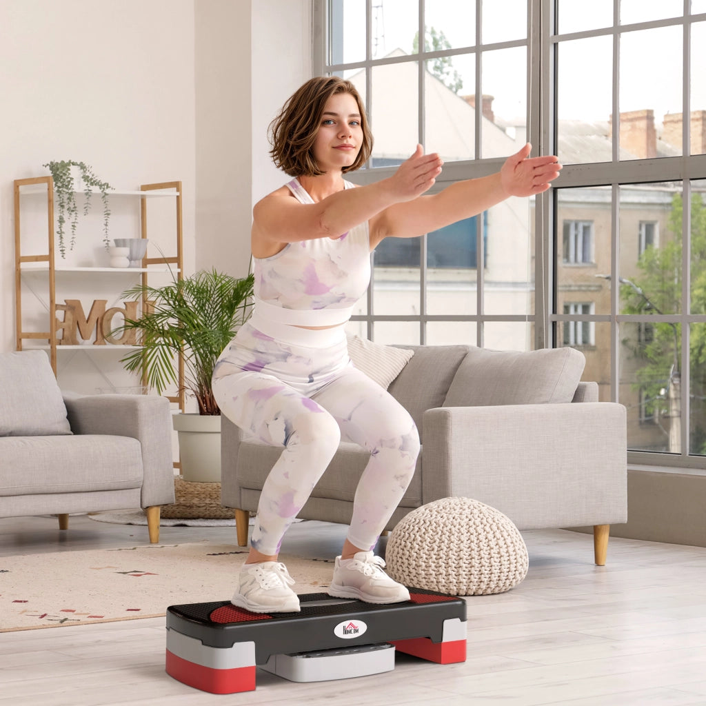 Stepper Fitness Aerobico ¨C Minimal ¨C Nero Grigio 80x31x20 cm