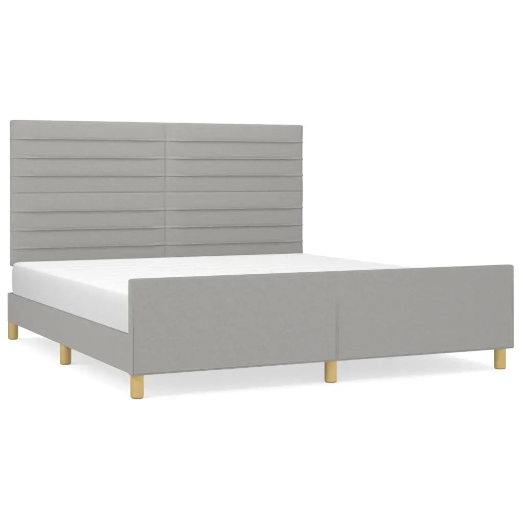 Giroletto senza Materasso Grigio Chiaro 160x200 cm Tessuto 3125146
