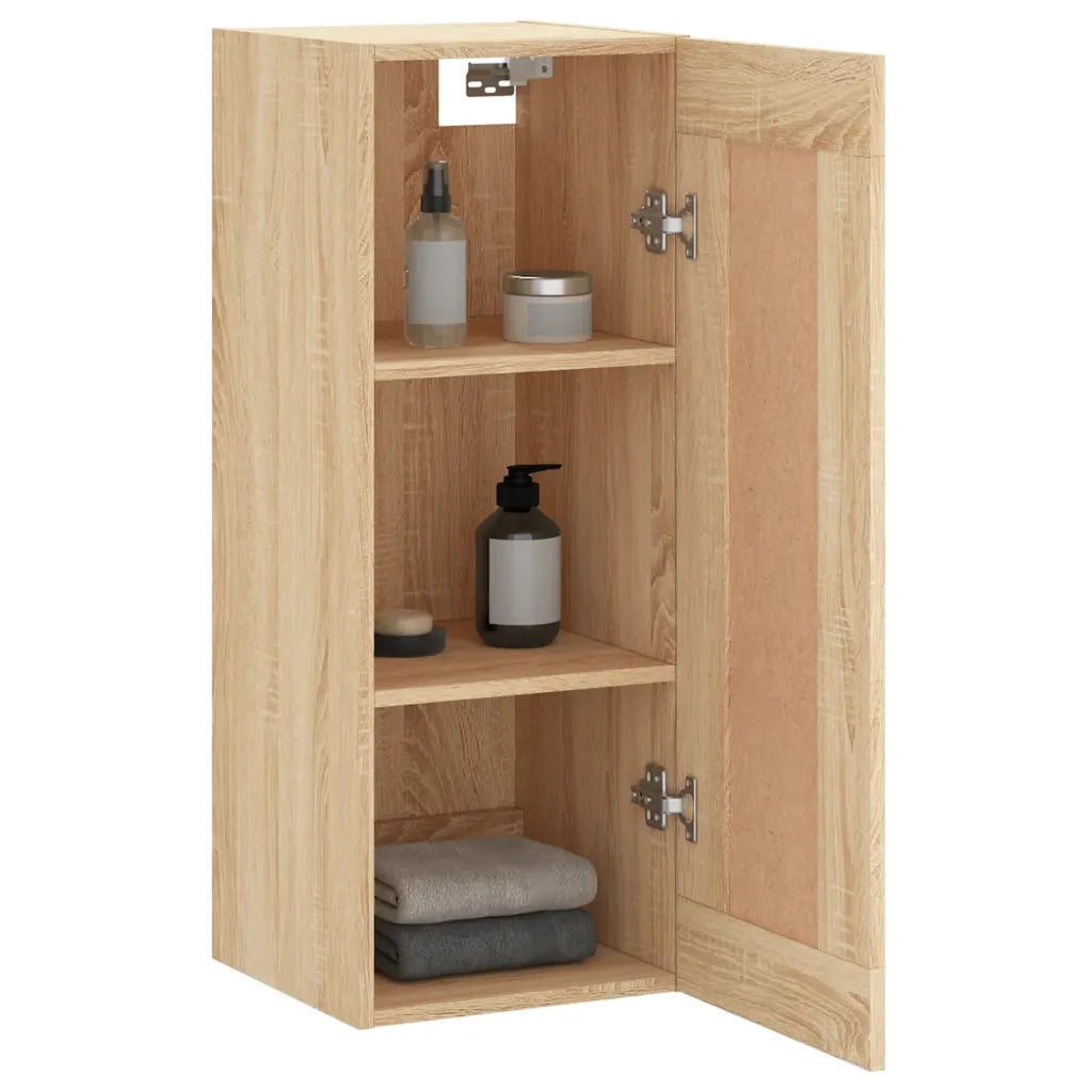 vidaXL Mobile a Parete Rovere Sonoma 34,5x34x90 cm Legno Multistrato