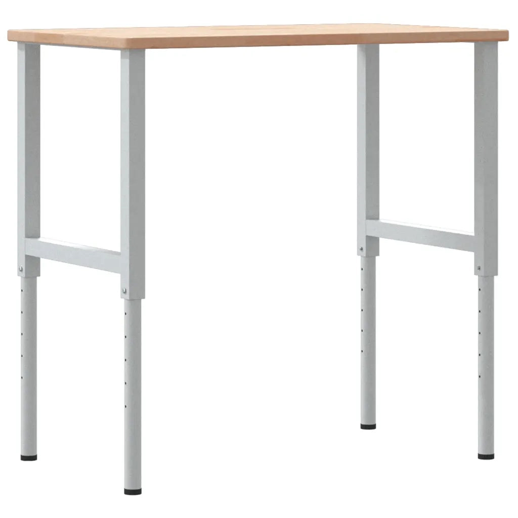 Banco da Lavoro 100x60x(71,5-98) cm Legno Rovere Rettangolare
