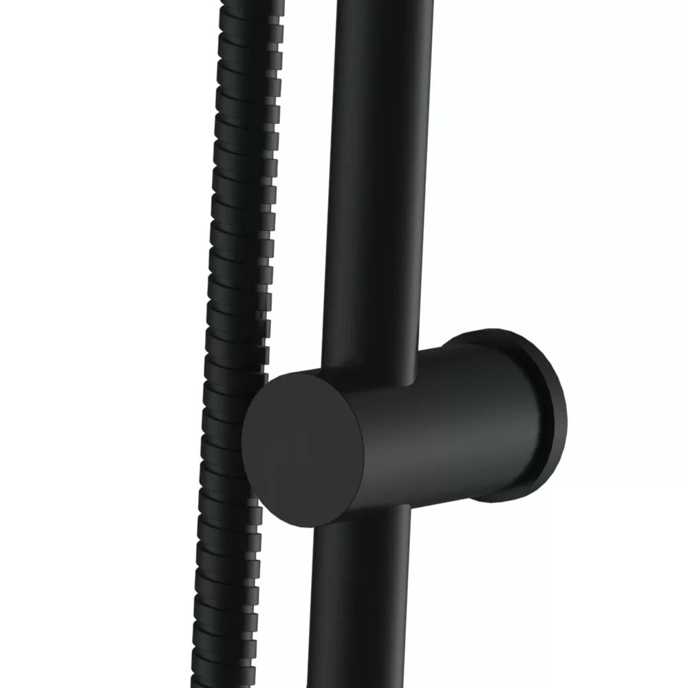 Saliscendi tondo minimal con doccetta nero opaco