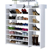 Trade Shop - Scarpiera Per Ingresso Camera Con 11 Ripiani Mensola Scaffale Superiore 100x110 Cm -