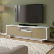 Atina, Mobile Porta tv un Cassetto Made in Italy, 170x42x48h cm Bianco