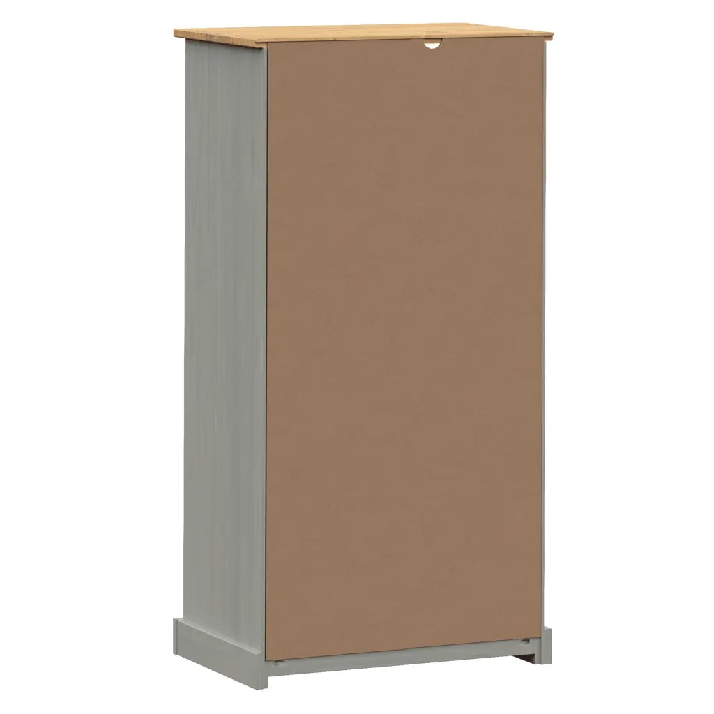 Libreria VIGO 60x35x114,5 cm in Legno Massello di Pino Grigio 353186