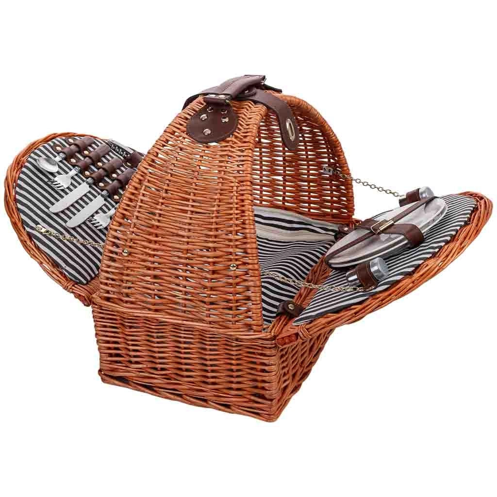 Cestino da picnic per 2 persone, marrone, 40x28x14/40h cm