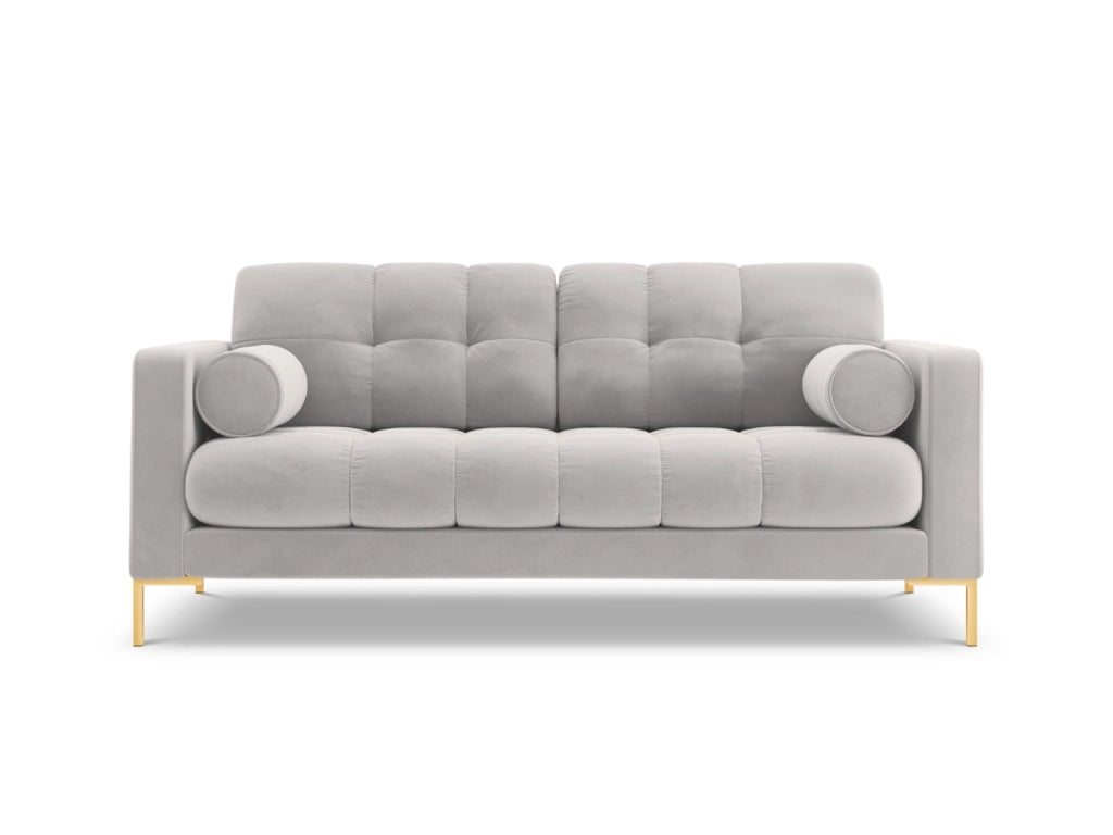 Cosmopolitan Design - Divano "Bali" 2 posti in velluto argento 