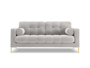 Cosmopolitan Design - Divano "Bali" 2 posti in velluto argento 