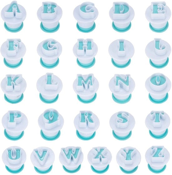 Set di forme a forma di biscotto per fondant e marsepein, accessori per torta, 26 pezzi, riutilizzabile per biscotti e decorazione di torta