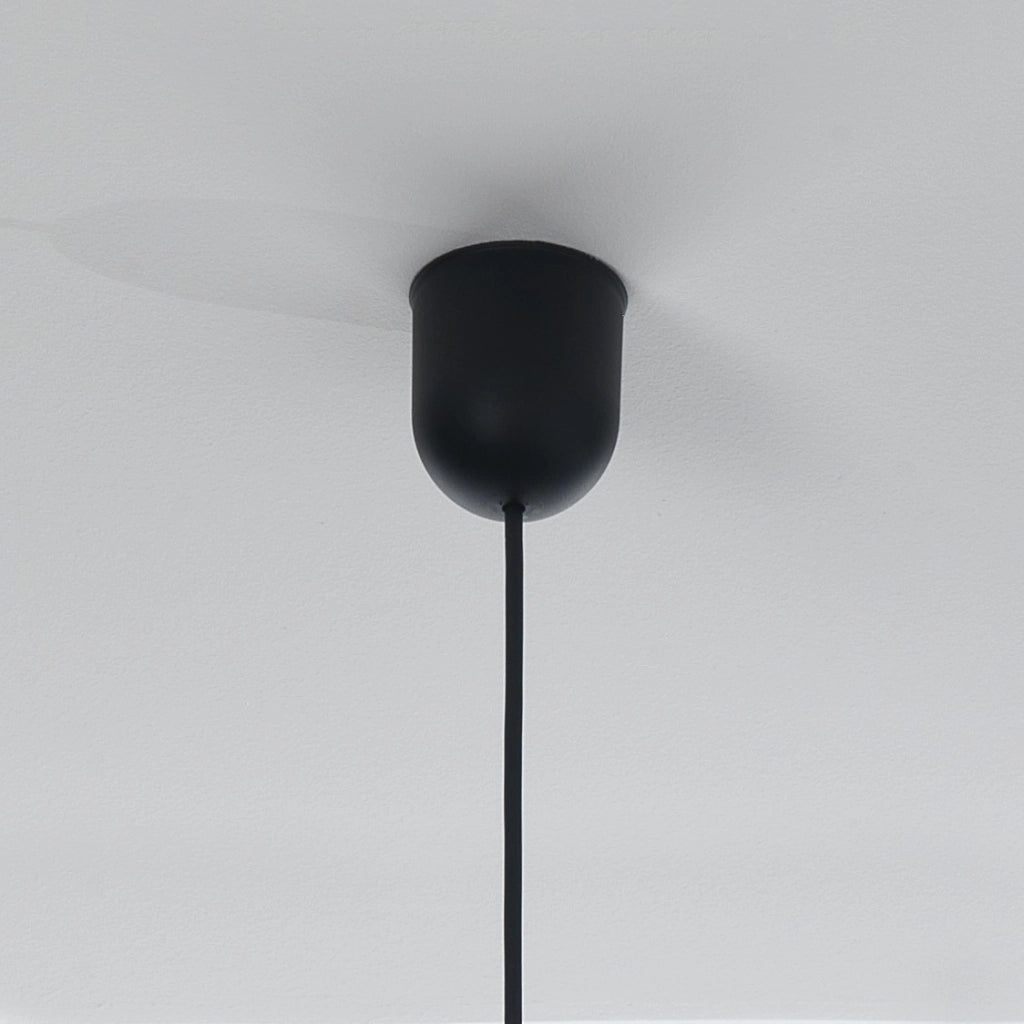 Lampadario a filo in fibre naturali beige per esterno