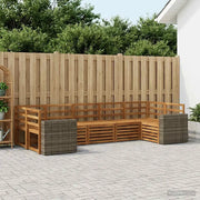 Set divano sezionale 7 pcs Naturale Legno di Acacia Massello 3384815