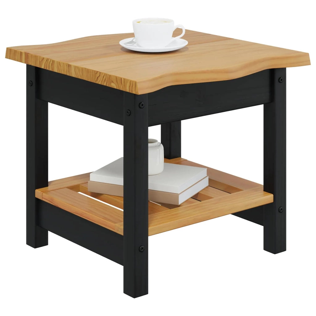 VidaXL Tavolo laterale con lo scaffale EKAI Nero 50 x 50 x 45,5 cm 42037021