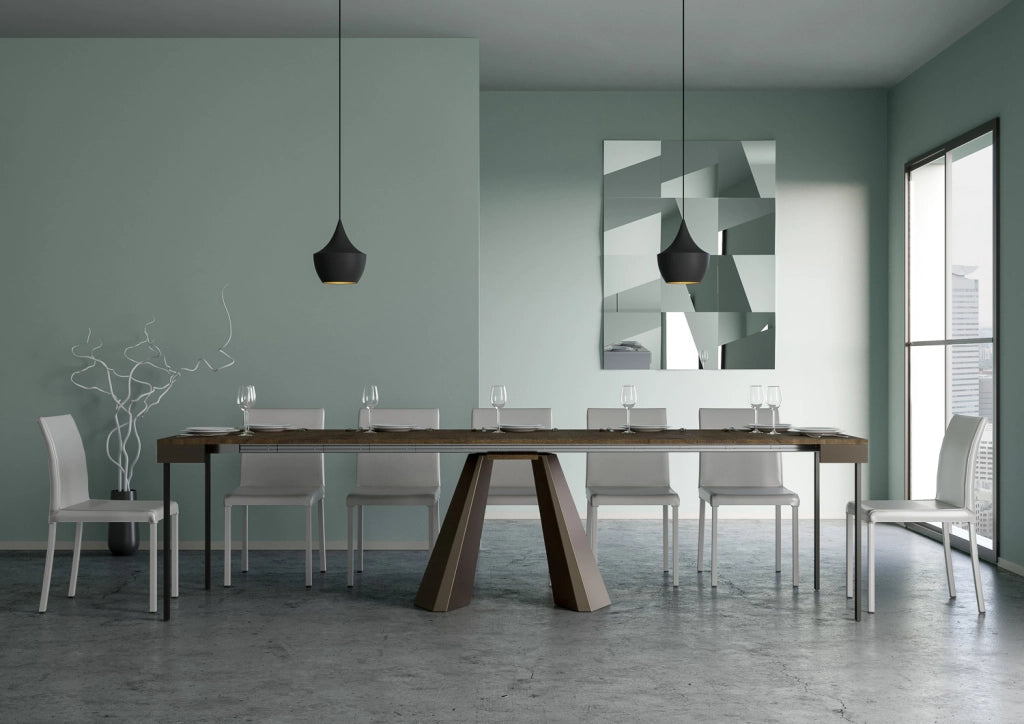 Consolle allungabile 90x40/300 cm Dianthus Evolution Noce telaio Orso