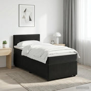 Letto box spring con materasso Nero 80 x 200 cm Velluto 3451567