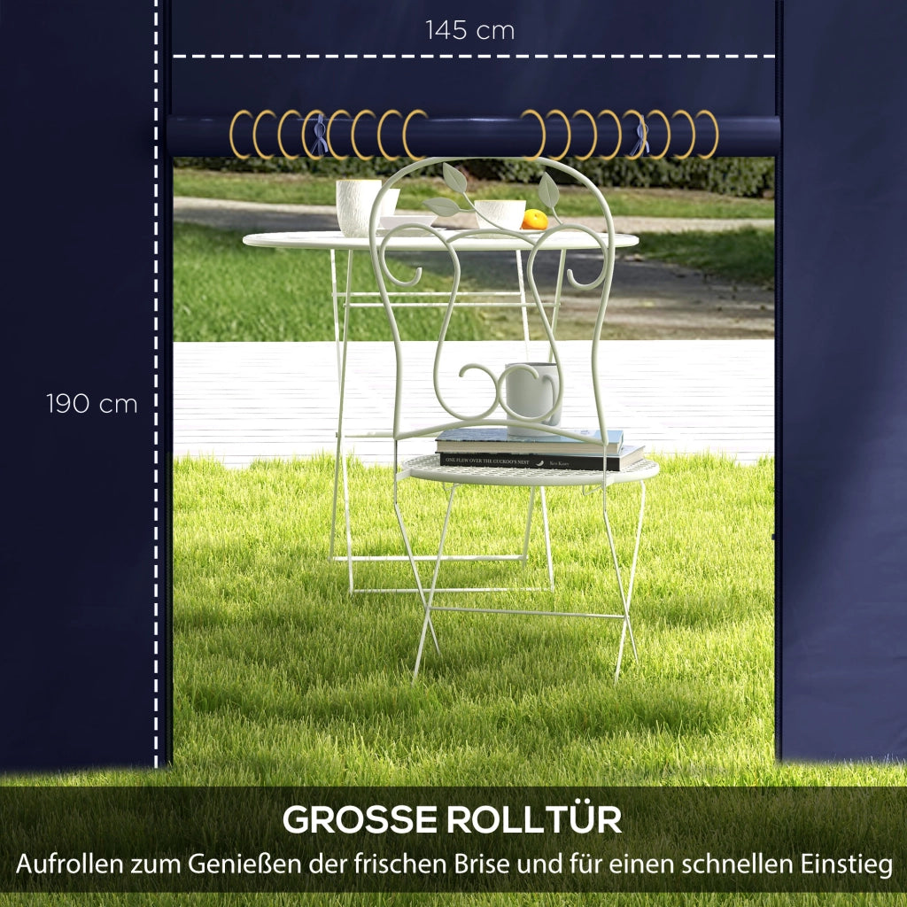 Tende da giardino 2 pezzi per gazebo 3x6m o 3x3m ¨C zephmum ¨C Blu