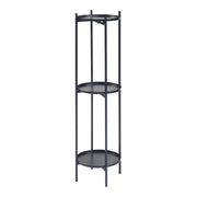 Supporto per piante a 3 livelli 94 x 25 cm metallo nero 03_0010714