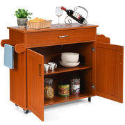 Isola cucina mobile 116 x 40 x 85 cm con ampio cassetto e ripiano regolabile stile moderno MDF marrone 20_0019554